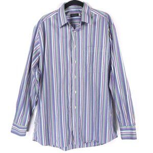 St. Croix MADE IN‎ ITALY Multicolor Striped Long Sleeve Button Up Shirt MEDIUM